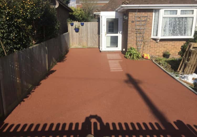 This is a photo of a new Resin bound installed in a drive carried out in a district of Huddersfield. All works done by Resin Driveways Huddersfield